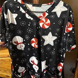 Women’s Christmas Scrub Shirt